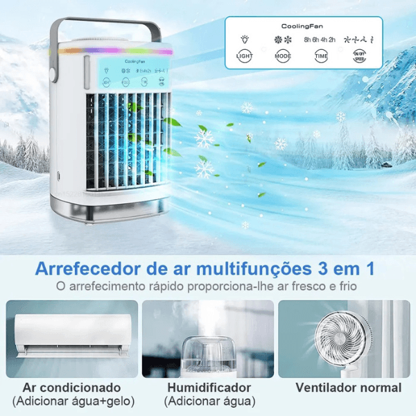 Ar Condicionado Portátil Mini USB - Potente e Silencioso IceCool - Lojas Promorin