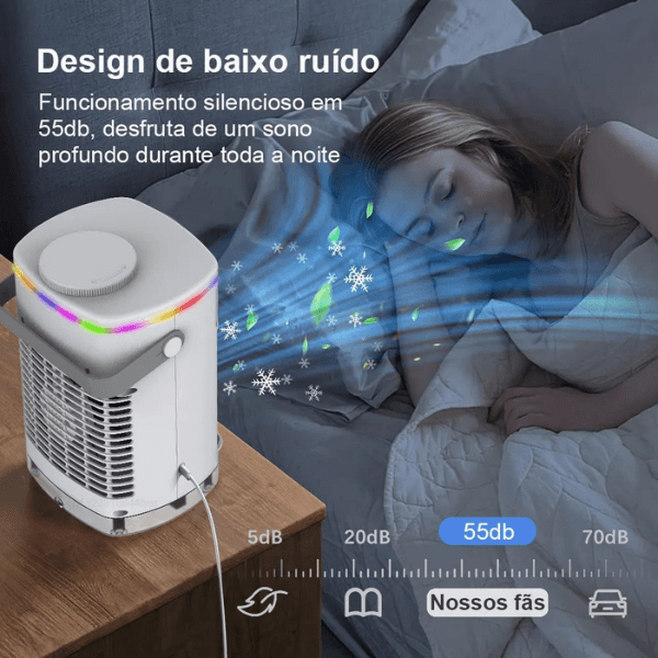 Ar Condicionado Portátil Mini USB - Potente e Silencioso IceCool - Lojas Promorin