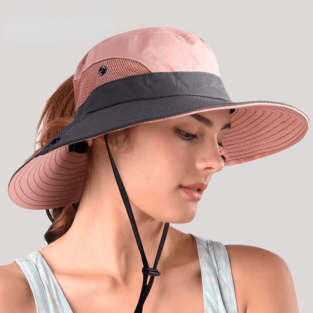 Chapéu de Sol Dobrável com Proteção UV 50+