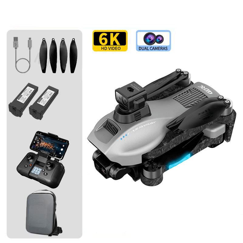 Drone F13 Pro Câmera EIS de 3 Eixos Gimbais Anti-Shake 8K HD, 5G WiFi, GPS - Lojas Promorin