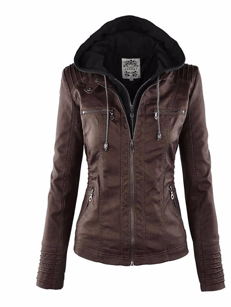 Jaqueta Feminina de Couro - Stylish Woman - Lojas Promorin