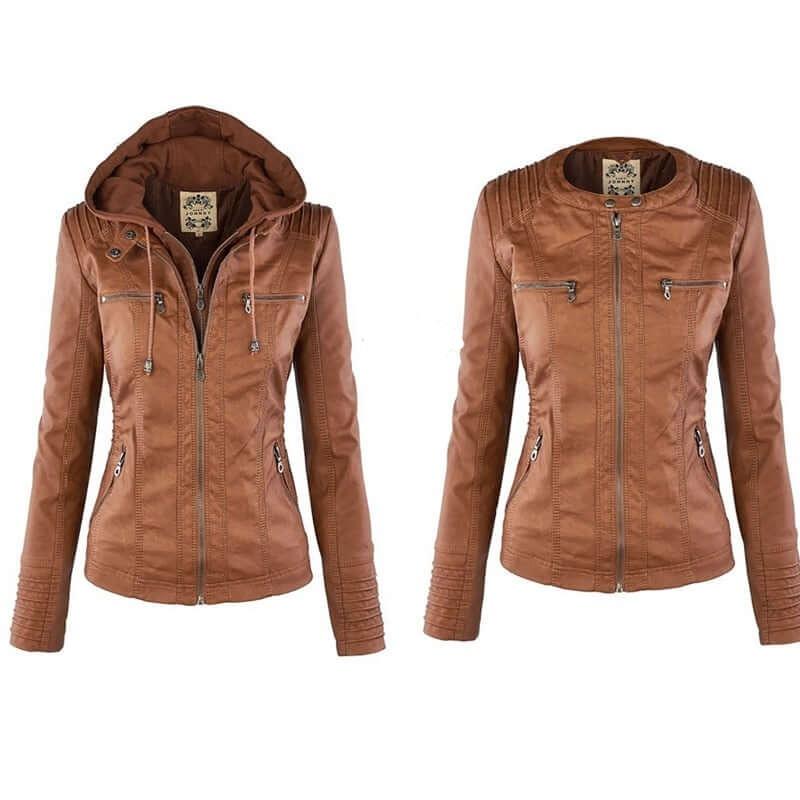 Jaqueta Feminina de Couro - Stylish Woman - Lojas Promorin