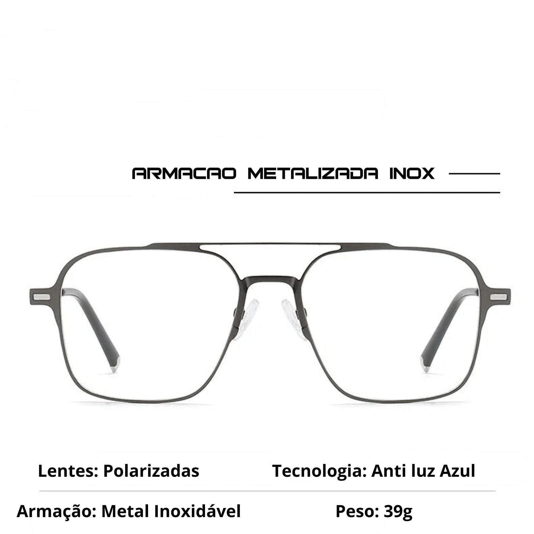 Óculos Polarizado 3 em 1 SteelGuard: Conforto Total com Proteção Anti-Azul de Brinde