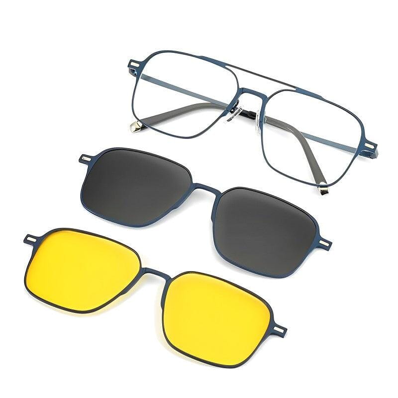Óculos Polarizado 3 em 1 SteelGuard: Conforto Total com Proteção Anti-Azul de Brinde