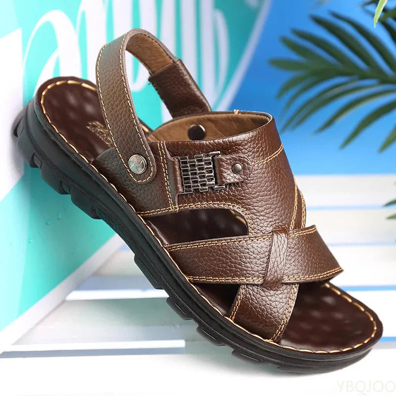Sandália Masculina em Couro Legítimo