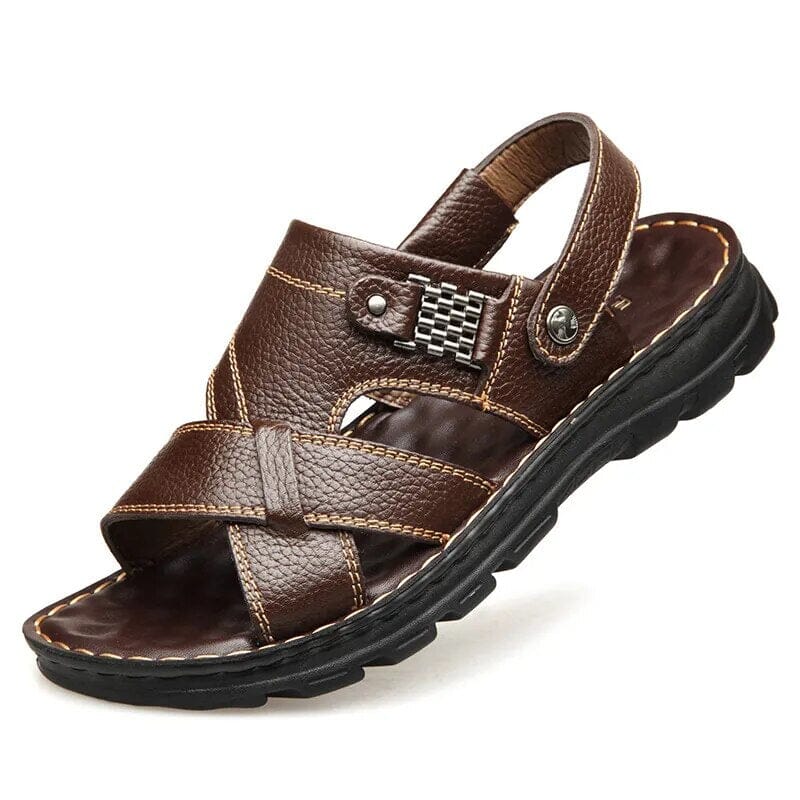 Sandália Masculina em Couro Legítimo