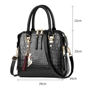 Bolsa de Couro Legetímo em Relevo Crocodilo - Escala Luxo