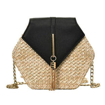 Bolsa Transversal de Palha Hexagonal - Lojas Promorin