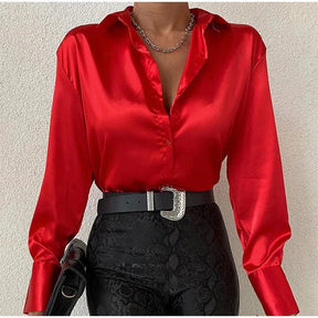 Camisa Feminina de Cetim