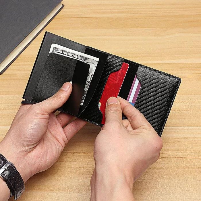 Carteira Slim Antifurto RFID Prime + Relógio Italiano - Últimas Unidades
