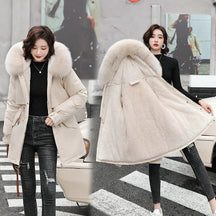 Casaco Feminino Longo de Inverno Forrado em Lã - SnowGlamour