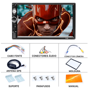 Central Multimídia Universal 7 Polegadas Wifi Gps Mp5 Bluetooth 2 Din - EasyCar - Lojas Promorin