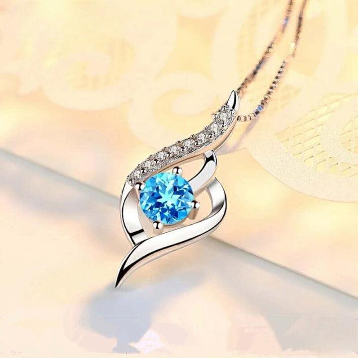Colar Feminino Encanto Azul - Prata 925 - Lojas Promorin