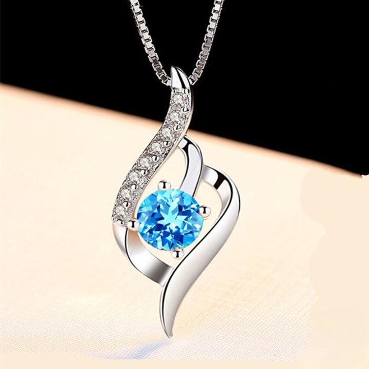 Colar Feminino Encanto Azul - Prata 925 - Lojas Promorin
