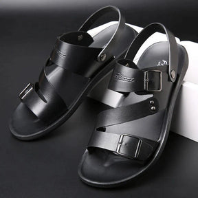 Sandália Masculina de Couro Legítimo - Leather TOP