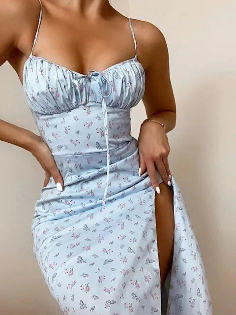 Vestido Midi Estampado Floral - Loren Primavera Verão