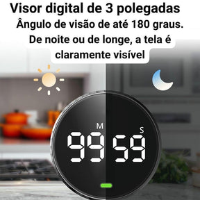 Temporizador Magnético Prime + Ebook de Produtividade (BRINDE!) - Lojas Promorin