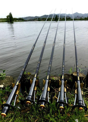Vara de Pesca Fibra de Carbono Telescópica Ultra Leve 3,6 a 7 metros - Lojas Promorin