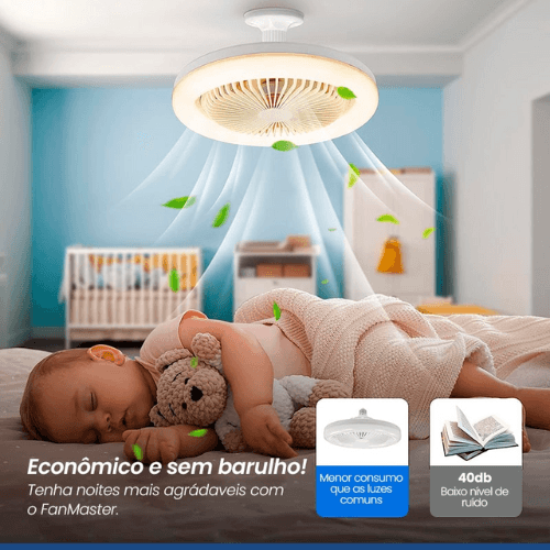 Ventilador de Teto com Luminária - Silenciosa Potente e Moderna - Lojas Promorin