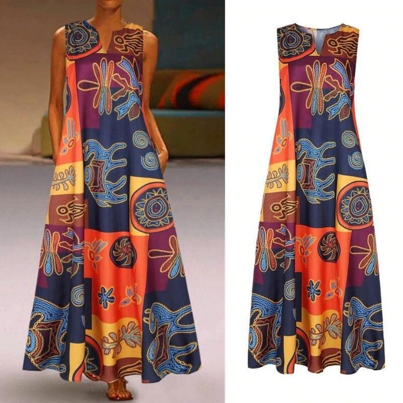 Vestido Longo Lili Estampado - Lojas Promorin